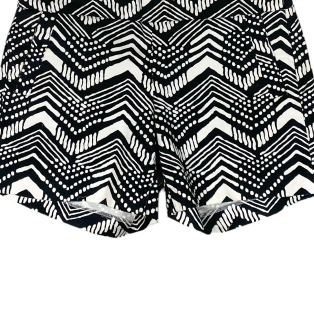 J. Crew 5 inch stretch chino Black and White Geometric Shorts